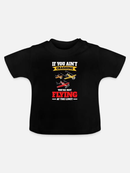 RC-Flugzeug RC-Flugzeug - Baby Bio-T-Shirt mit Rundhals - Schwarz