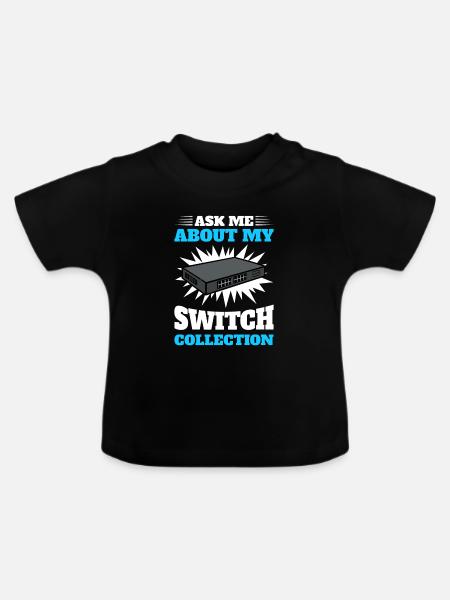 Netzwerkadministrator Systemadministrator Netzwerk - Baby Bio-T-Shirt mit Rundhals - Schwarz