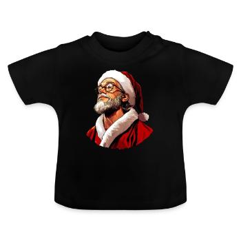 Le Noël de Jésus - T-shirt bio col rond Bébé - noir - Devant