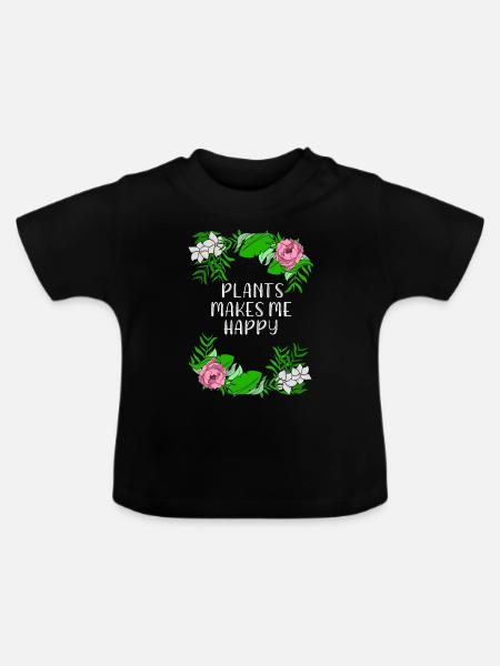 Blume Liebe Pflanzen Rose Florist Geschenkidee - Baby Bio-T-Shirt mit Rundhals - Schwarz