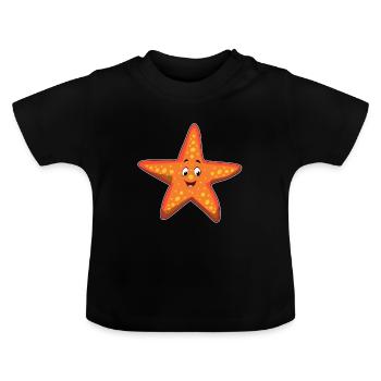 Idée cadeau - T-shirt bio col rond Bébé - noir - Devant
