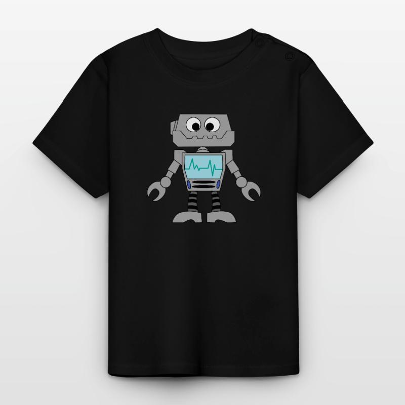 Robot Technology Computer Electronics Idée cadeau T-shirt bio col rond Bébé