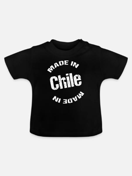 Hergestellt in Chile - Baby Bio-T-Shirt mit Rundhals - Schwarz