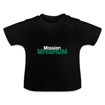 Mission Maibaum Aufpasser Shirt - Baby Bio-T-Shirt mit Rundhals - Schwarz - Vorne