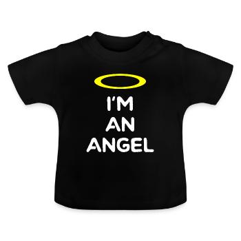 ENGEL - Baby Bio-T-Shirt mit Rundhals - Schwarz - Vorne