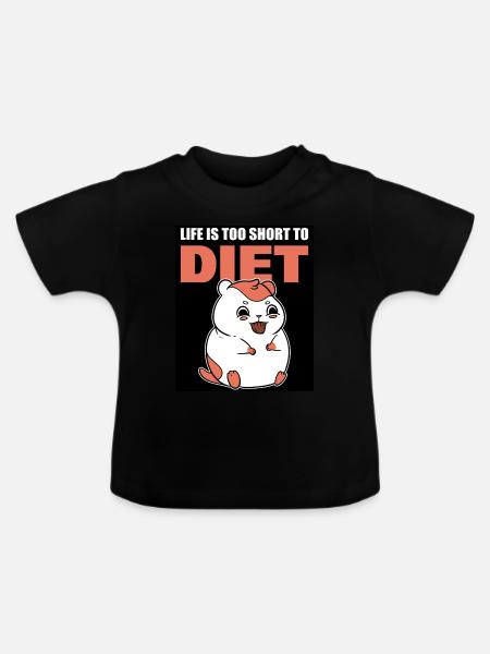 Netter Hamster Hamsterbesitzer - Baby Bio-T-Shirt mit Rundhals - Schwarz