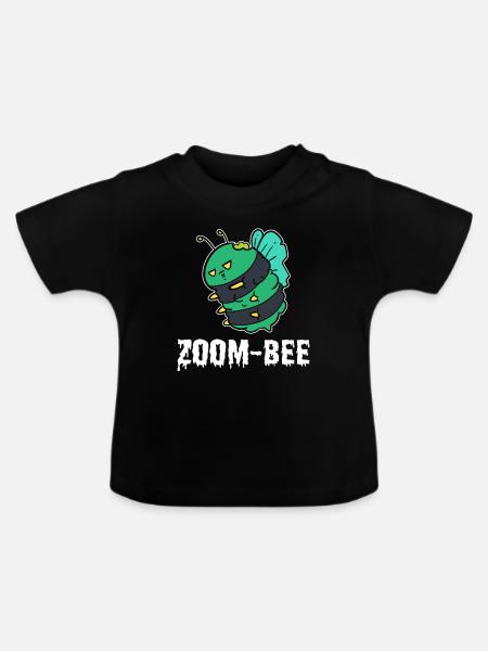 Zoom-bee Bienen Imker - Baby Bio-T-Shirt mit Rundhals - Schwarz