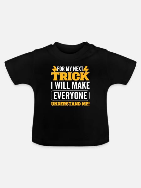 Magier Humor Zauberer - Baby Bio-T-Shirt mit Rundhals - Schwarz