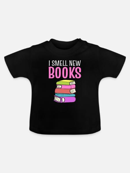 Buchliebhaber Bibliothekar - Baby Bio-T-Shirt mit Rundhals - Schwarz