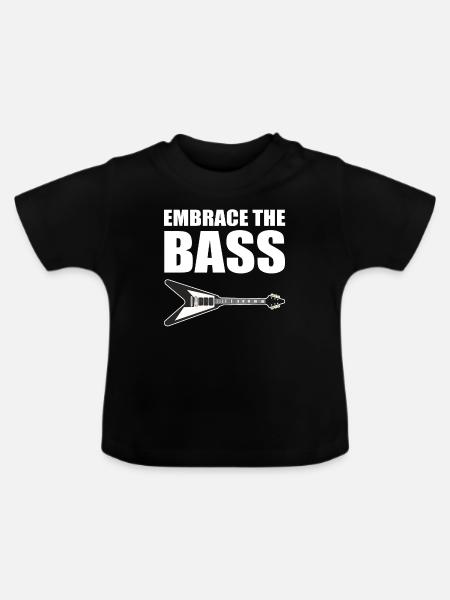 Lustiger Bassgitarrist Gitarrenlehrer - Baby Bio-T-Shirt mit Rundhals - Schwarz