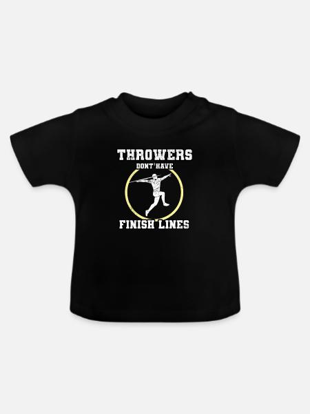 Speerwurf Speerwerfer - Baby Bio-T-Shirt mit Rundhals - Schwarz