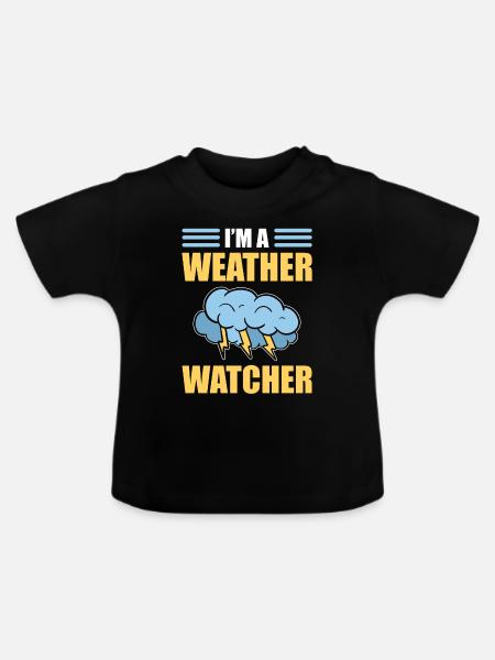 Wettervorhersage Wetterfrosch - Baby Bio-T-Shirt mit Rundhals - Schwarz