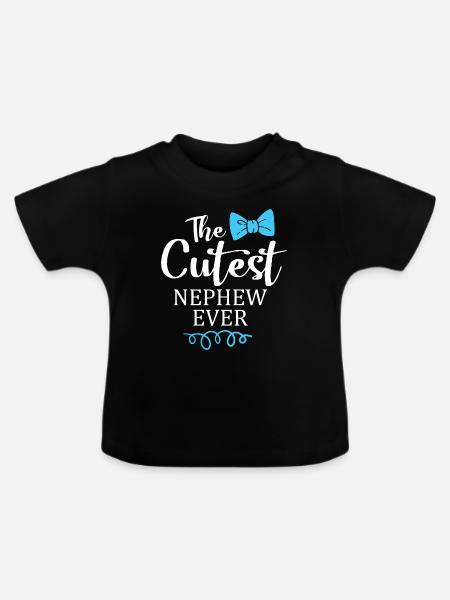 Baby Tante Tante Patin Geburt Geburtstag Neffe - Baby Bio-T-Shirt mit Rundhals - Schwarz