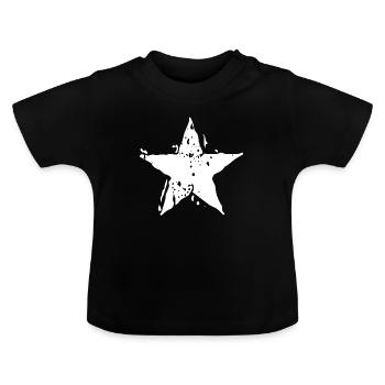 Star star star shape formes d'icônes - T-shirt bio col rond Bébé - noir - Devant