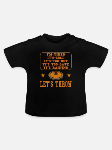 Let's Throw - Baby Bio-T-Shirt mit Rundhals - Schwarz