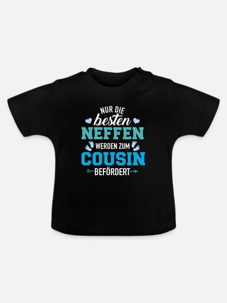 Cousin - Baby Bio-T-Shirt mit Rundhals - Schwarz