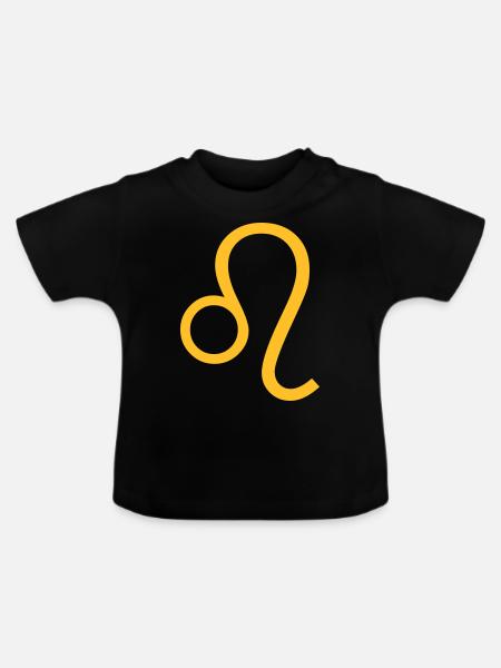 Sternzeichen: Löwe - Baby Bio-T-Shirt mit Rundhals - Schwarz