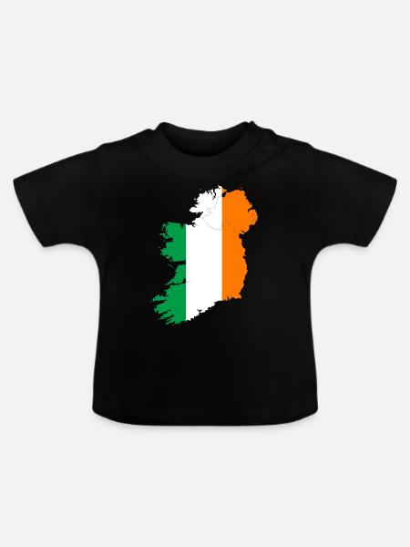 Irland - Baby Bio-T-Shirt mit Rundhals - Schwarz