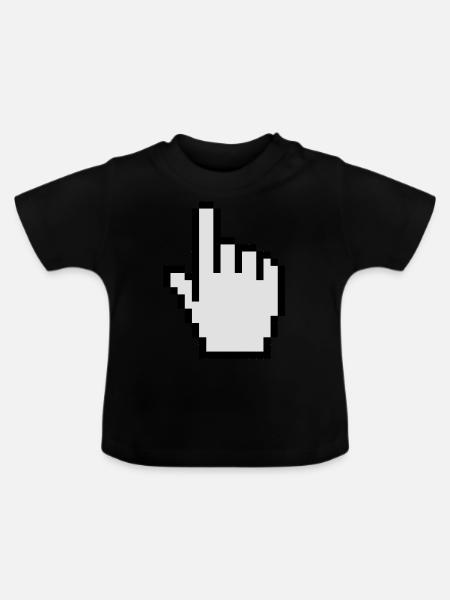 Mauszeiger - Baby Bio-T-Shirt mit Rundhals - Schwarz