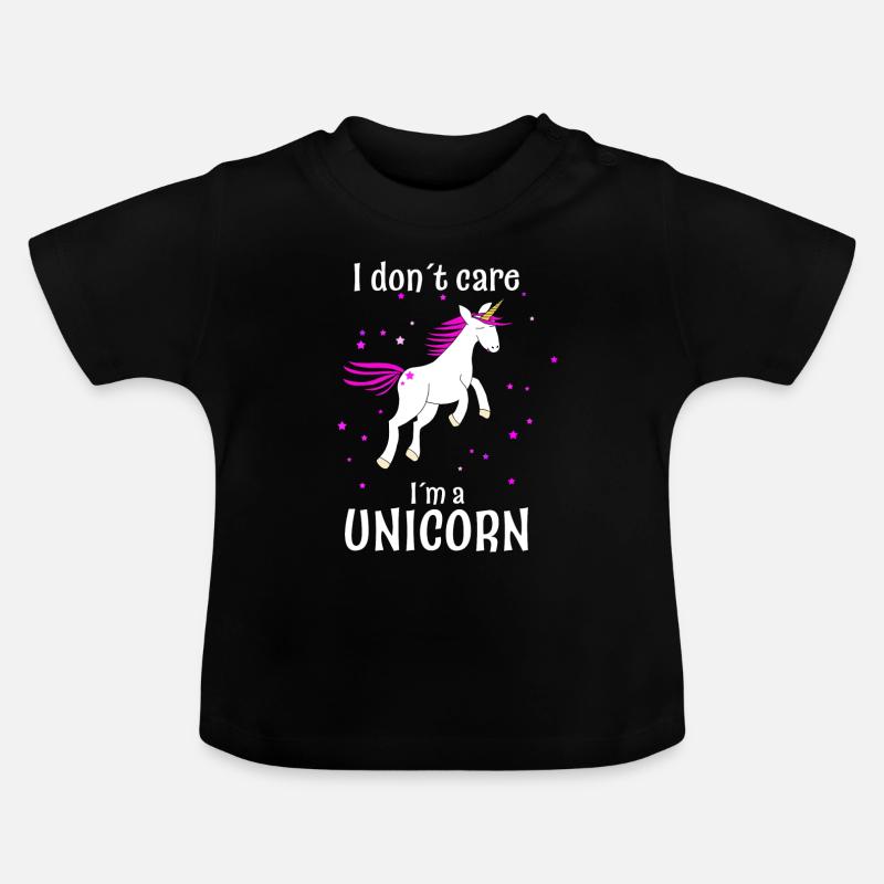 Unicorn Magic Licorne - T-shirt bio col rond Bébé - noir