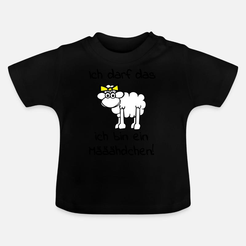 maeaeaehdchen_darf_das_3f - T-shirt bio col rond Bébé - noir