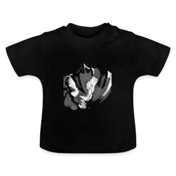 Everest - Baby Organic T-Shirt with Round Neck - black - Front