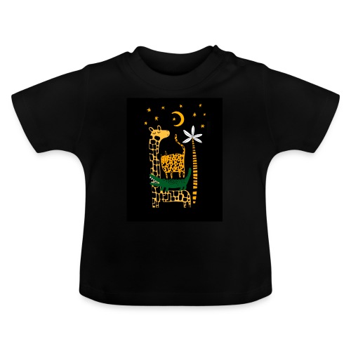animals at night - Baby Organic T-Shirt with Round Neck