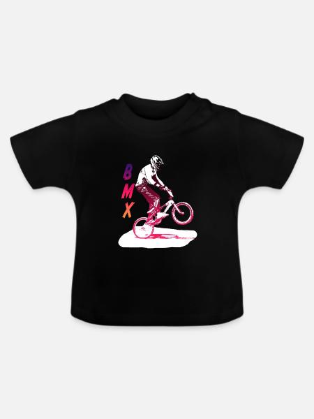 bmx rasse - Baby Bio-T-Shirt mit Rundhals - Schwarz
