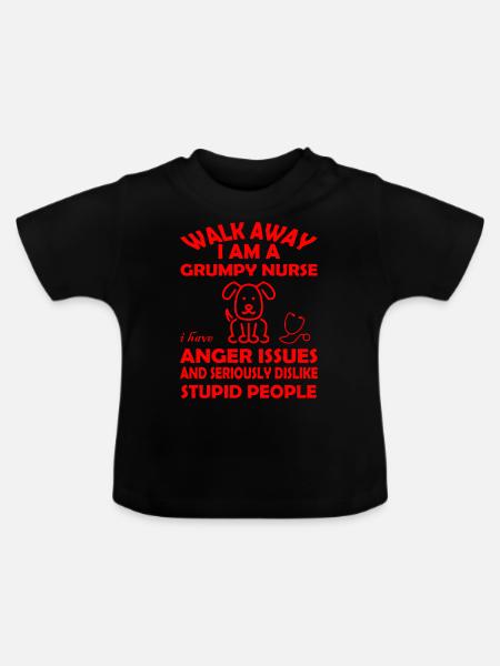 Nurse - Baby Bio-T-Shirt mit Rundhals - Schwarz