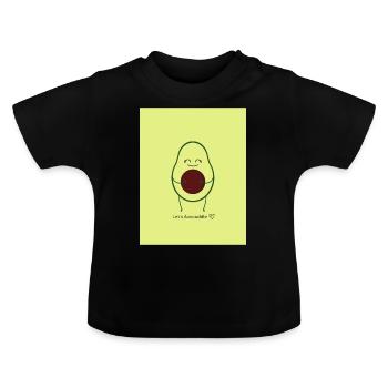 Avocado - Baby Bio-T-Shirt mit Rundhals - Schwarz - Vorne