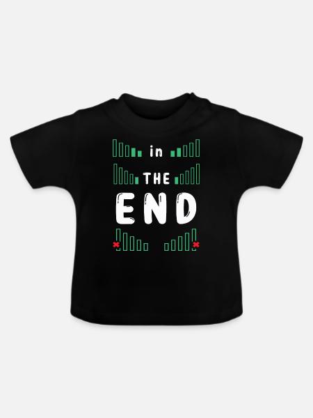AM ENDE - Baby Bio-T-Shirt mit Rundhals - Schwarz
