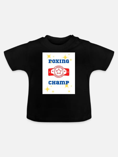 Boxen Champ - Baby Bio-T-Shirt mit Rundhals - Schwarz