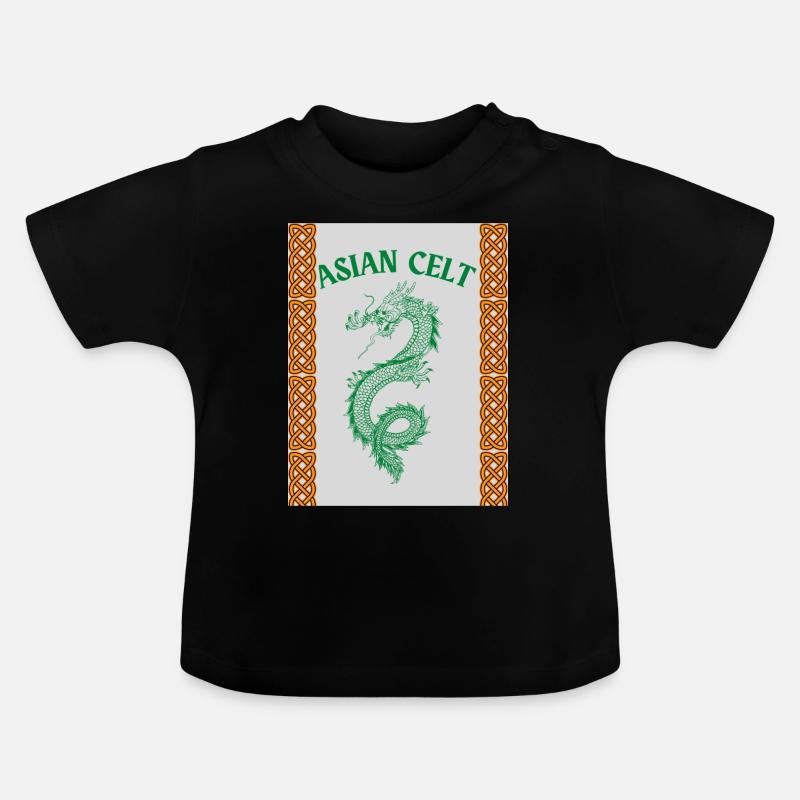 Celte asiatique - T-shirt bio col rond Bébé - noir