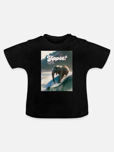 Hurra! - Baby Bio-T-Shirt mit Rundhals - Schwarz