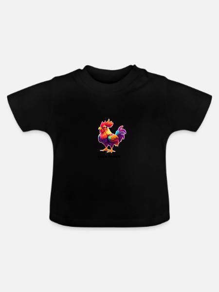 CHICK POWER - Baby Bio-T-Shirt mit Rundhals - Schwarz