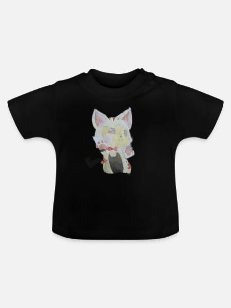 Kätzchen - Baby Bio-T-Shirt mit Rundhals - Schwarz