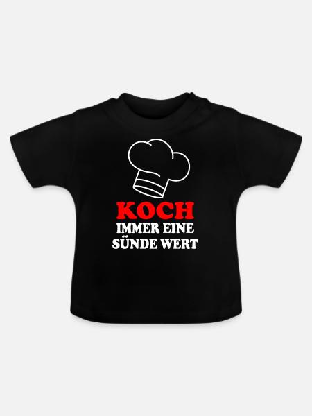 Koch - Baby Bio-T-Shirt mit Rundhals - Schwarz