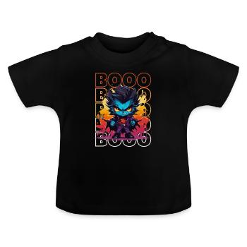 Chibi Fang & Booo! Tee-shirt Vampire mignon ! - T-shirt bio col rond Bébé - noir - Devant