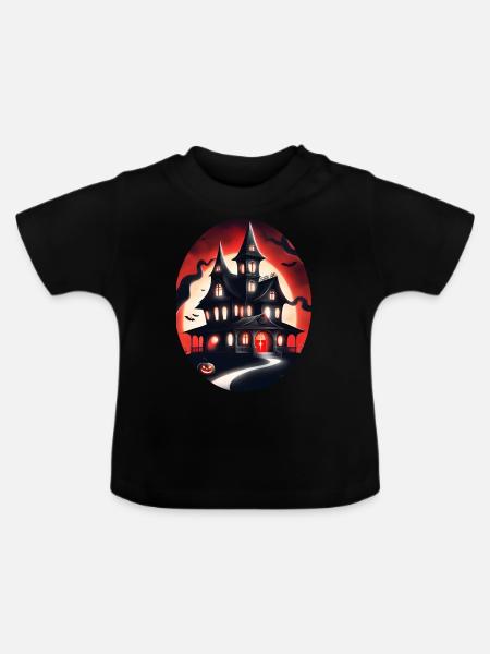 Halloween - Baby Bio-T-Shirt mit Rundhals - Schwarz