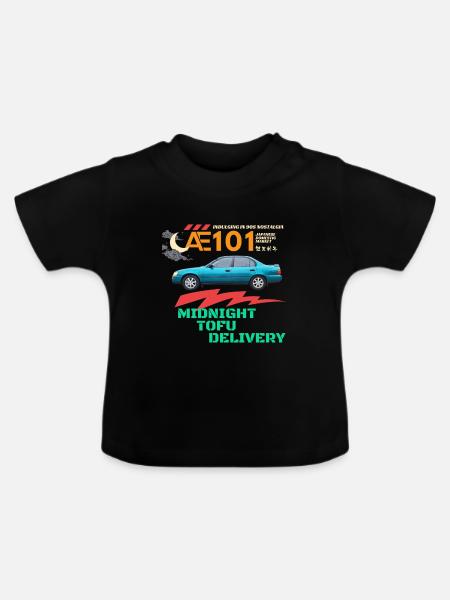 Mitternachts-Tofu-Lieferung - Baby Bio-T-Shirt mit Rundhals - Schwarz