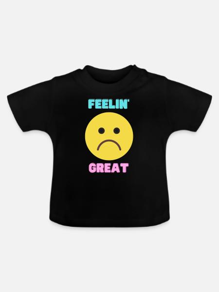 Feeling Great - Baby Bio-T-Shirt mit Rundhals - Schwarz