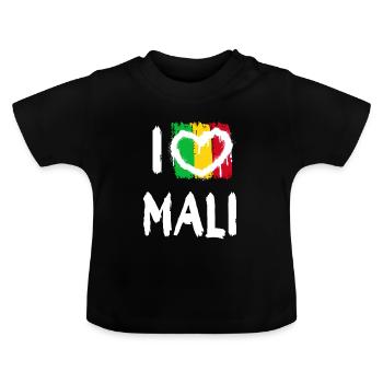 J’aime Mali / J’aime Mali Pays Pays - T-shirt bio col rond Bébé - noir - Devant