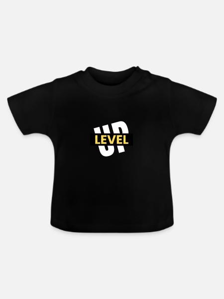 Levelup - Baby Bio-T-Shirt mit Rundhals - Schwarz