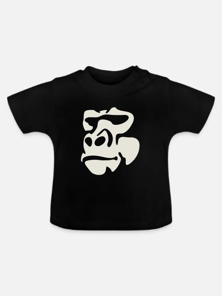 Gorilla - Baby Bio-T-Shirt mit Rundhals - Schwarz