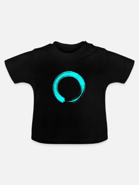 Kreis - Baby Bio-T-Shirt mit Rundhals - Schwarz