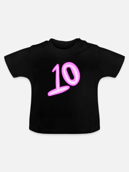 10 - Baby Bio-T-Shirt mit Rundhals - Schwarz