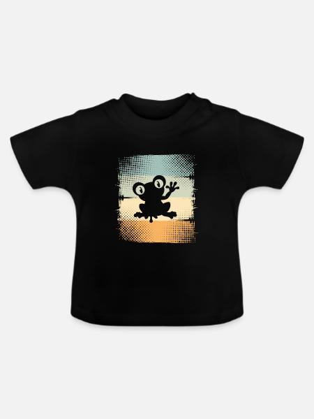 Frosch - Baby Bio-T-Shirt mit Rundhals - Schwarz