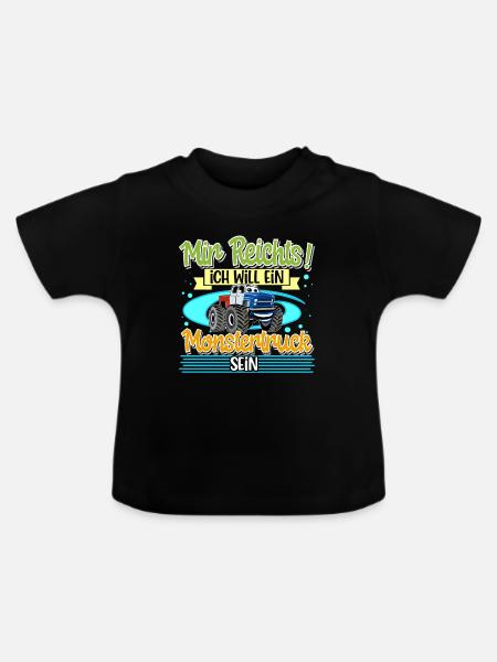 Monstertruck - Baby Bio-T-Shirt mit Rundhals - Schwarz