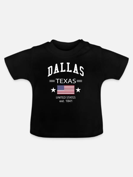 Dallas - Baby Bio-T-Shirt mit Rundhals - Schwarz