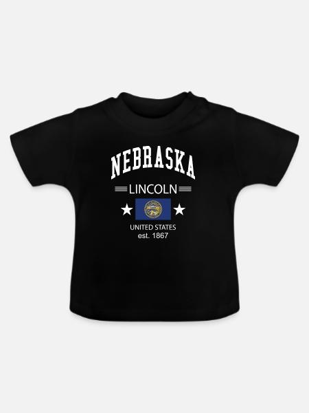 Nebraska - Baby Bio-T-Shirt mit Rundhals - Schwarz